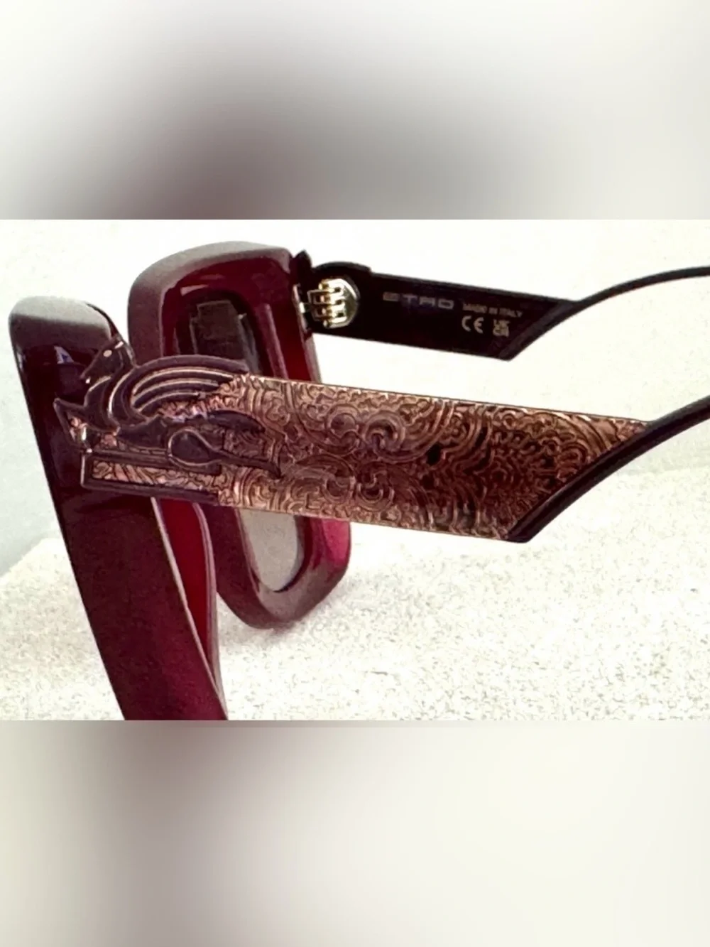 ETRO Authentic Sunglasses Oversized Cat Eye Burgundy Frame! NEW FULL INCLUSION